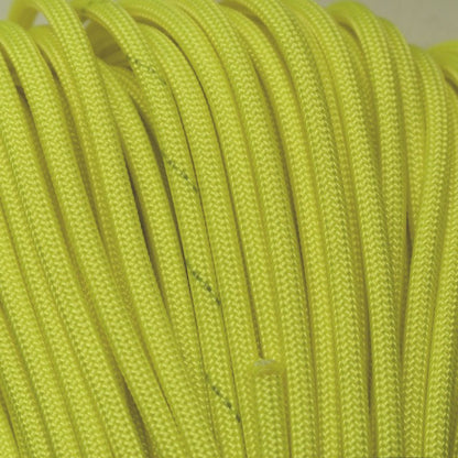 550 Paracord Neon Yellow (Stained) Made in the USA Polyester/Nylon (100 FT.) - Paracord Galaxy