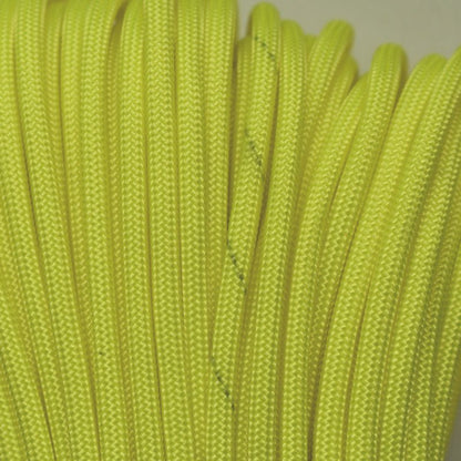 550 Paracord Neon Yellow (Stained) Made in the USA Polyester/Nylon (100 FT.) - Paracord Galaxy