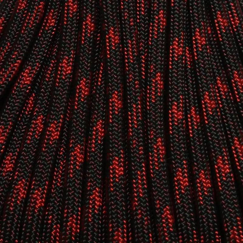 550 Paracord Night Blaze Made in the USA Polyester/Nylon (100 FT.) - Paracord Galaxy