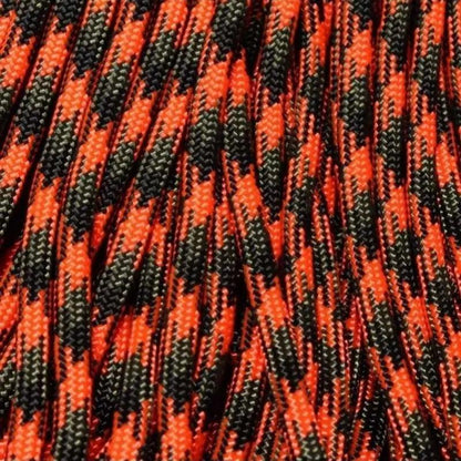 550 Paracord Orange Blaze Camo Made in the USA Nylon/Nylon (100 FT.) - Paracord Galaxy