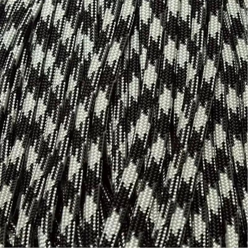 550 Paracord Raiders (Silver and Black) Made in the USA Nylon/Nylon (100 FT.) - Paracord Galaxy