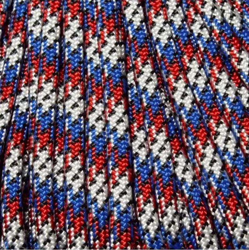 550 Paracord Red White and Boom Made in the USA Polyester/Nylon (100 FT.) - Paracord Galaxy