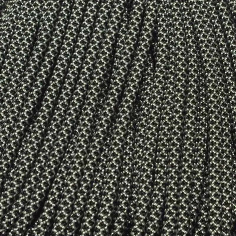 550 Paracord Silver Gray with Black Diamonds Made in the USA Nylon/Nylon (100 FT.) - Paracord Galaxy