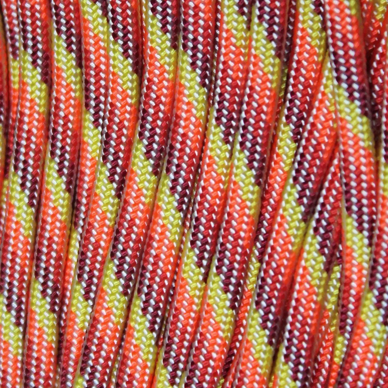 550 Paracord Sunset Made in the USA Nylon/Nylon (100 FT.) - Paracord Galaxy