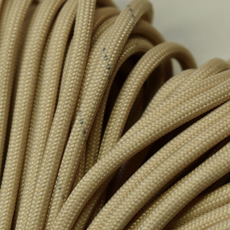 550 Paracord Tan (Stained) Made in the USA Polyester/Nylon (100 FT.) - Paracord Galaxy
