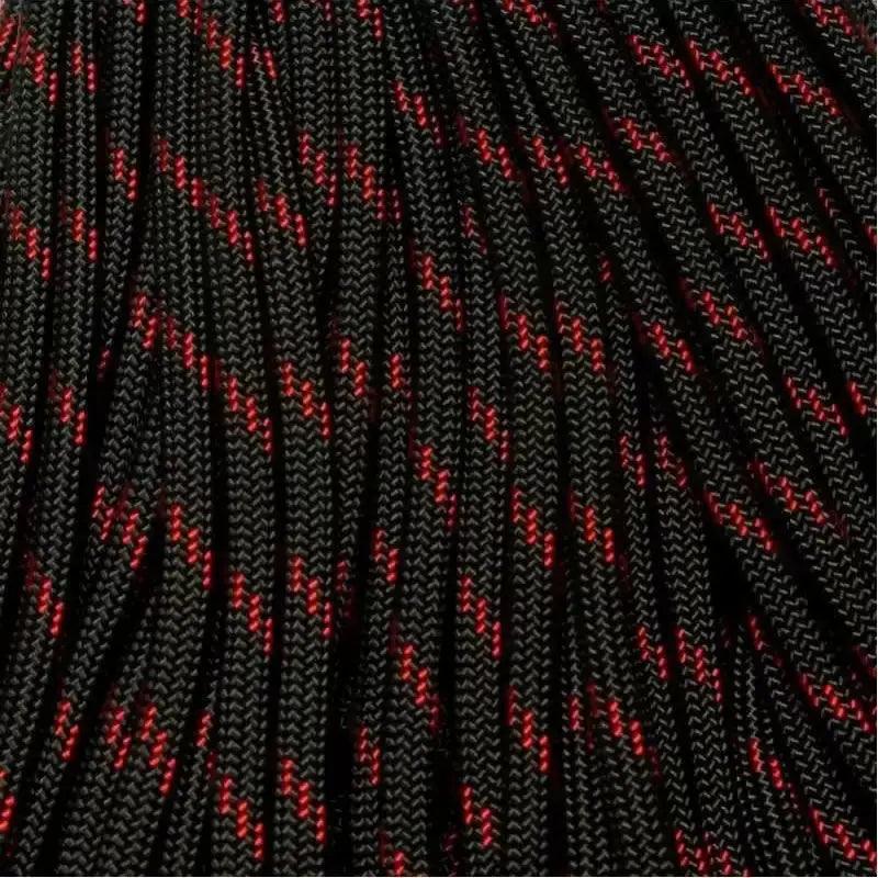 550 Paracord Thin Red Line (Fire Fighters) Made in the USA Nylon/Nylon - Paracord Galaxy