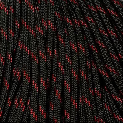 550 Paracord Thin Red Line (Fire Fighters) Made in the USA Nylon/Nylon - Paracord Galaxy