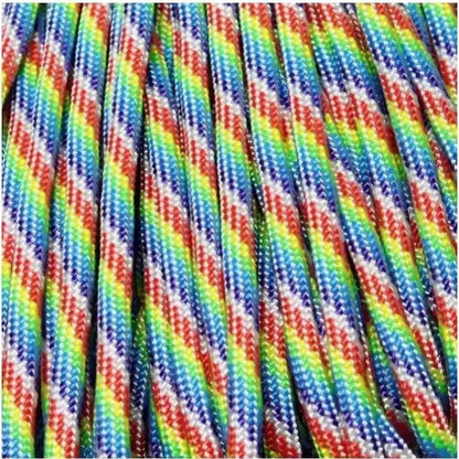 550 Paracord Tie Dye (Rainbow) Made in the USA Nylon/Nylon (100 FT.) - Paracord Galaxy