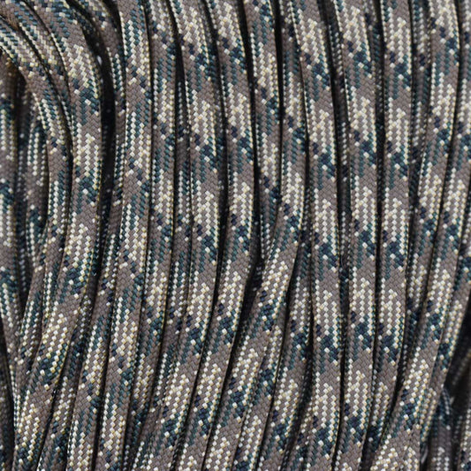 550 Paracord Tri - Camo Made in the USA Nylon/Nylon (100 ft)