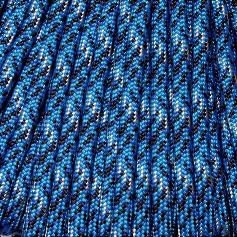 550 Paracord Tsunami Blue Made in the USA Polyester/Nylon (100 FT.) - Paracord Galaxy