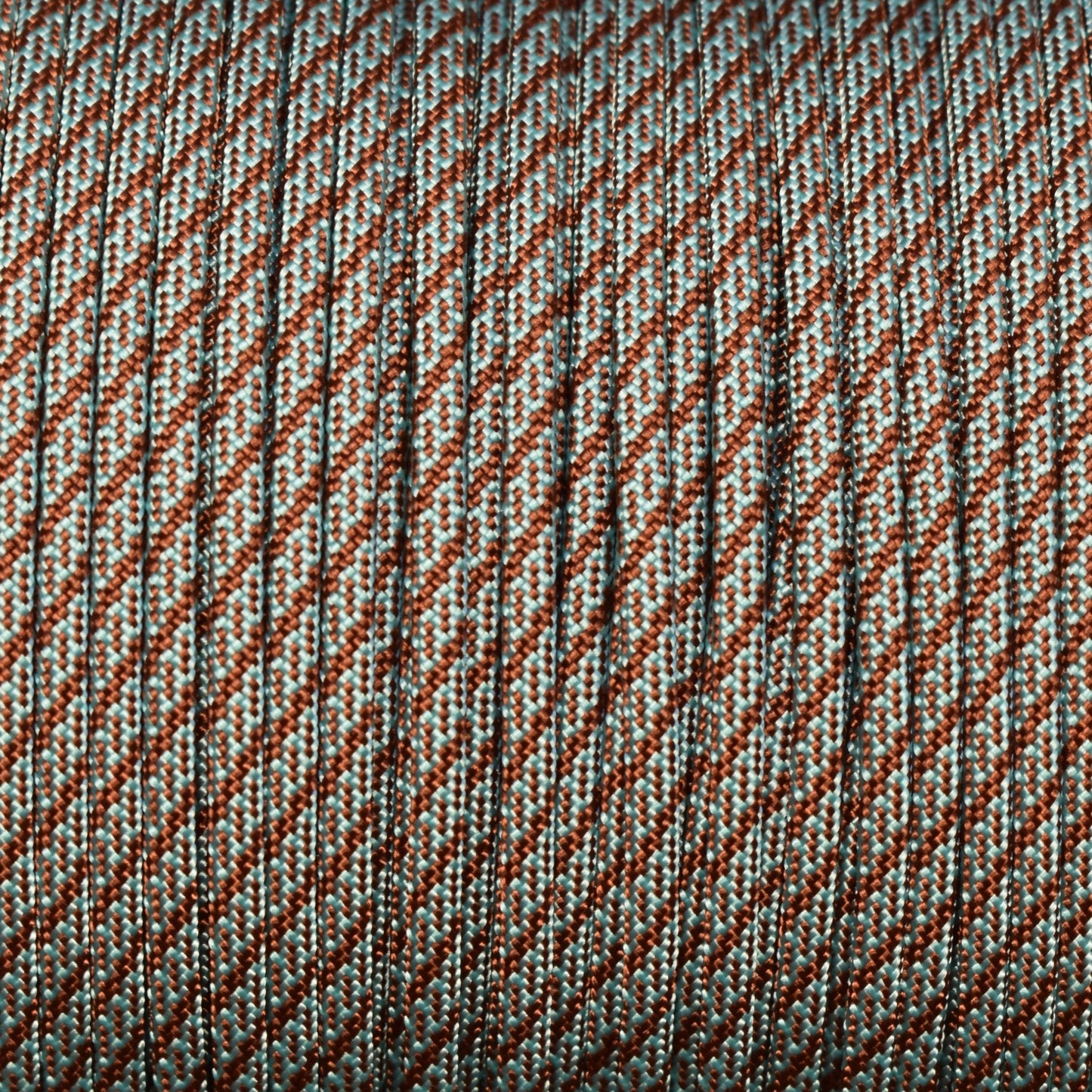 550 Paracord Turquoise with Chocolate Helix Made in the USA Nylon/Nylon (1000 FT.) - Paracord Galaxy