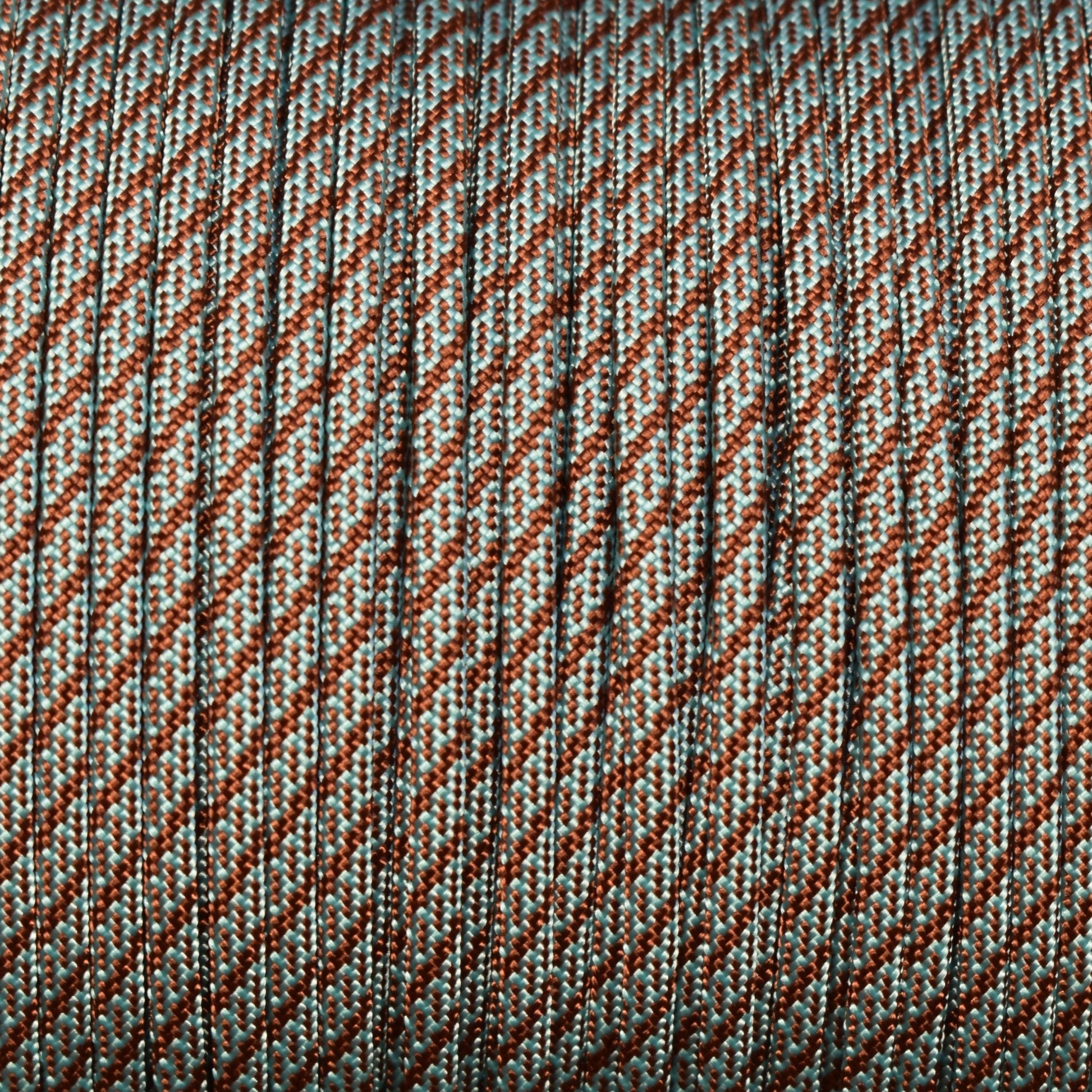 550 Paracord Turquoise with Chocolate Helix Made in the USA Nylon/Nylon (1000 FT.) - Paracord Galaxy