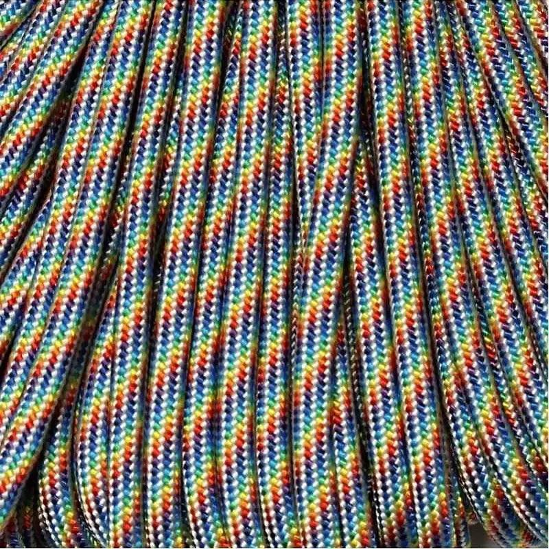 550 Paracord Unicorn (Rainbow) Made in the USA Polyester/Nylon (100 FT.) - Paracord Galaxy