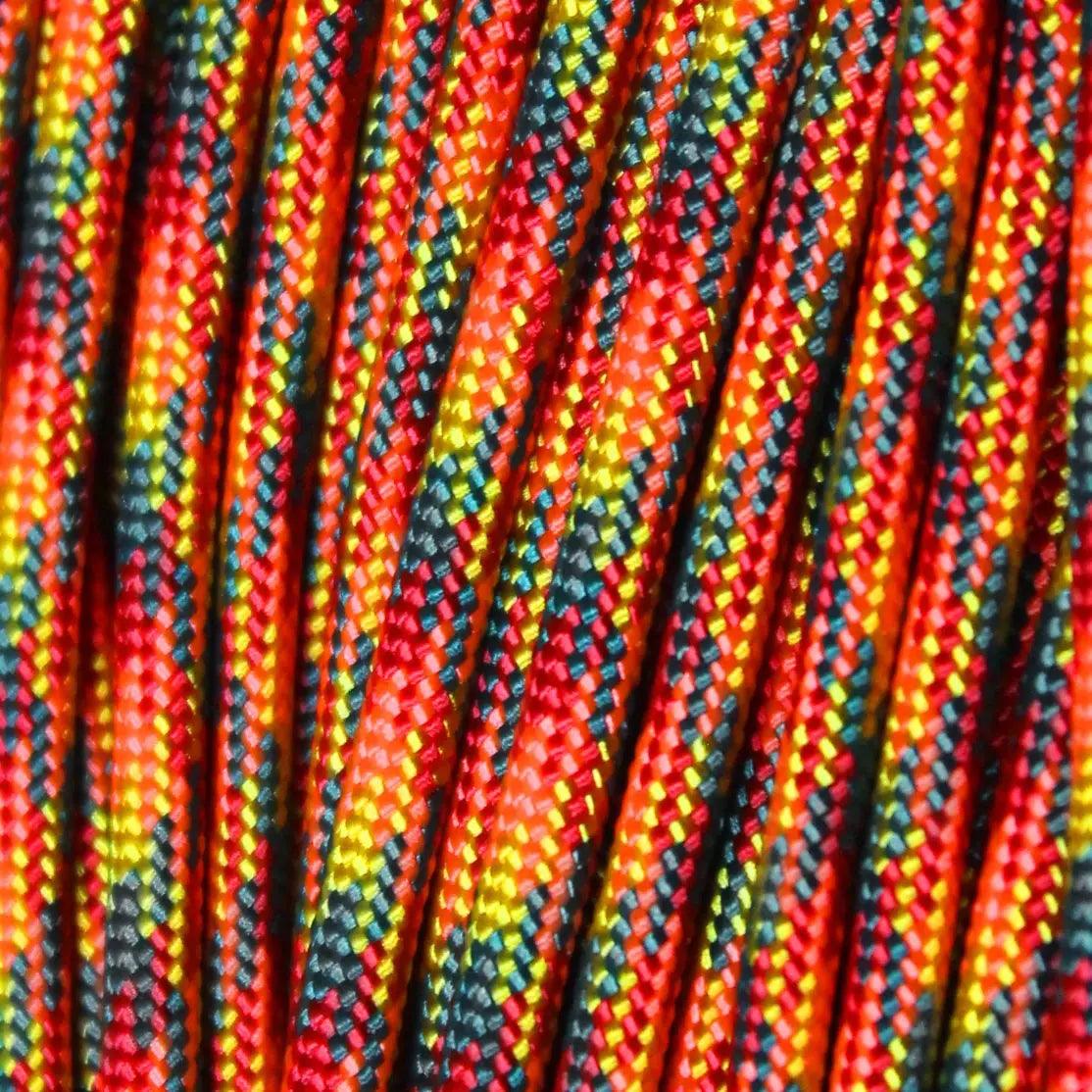 550 Paracord Wild Fire Made in the USA Nylon/Nylon (100 FT.) - Paracord Galaxy