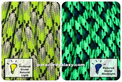 550 Paracord Zombie Bio Sludge Made in the USA Polyester/Nylon (100 FT.) - Paracord Galaxy
