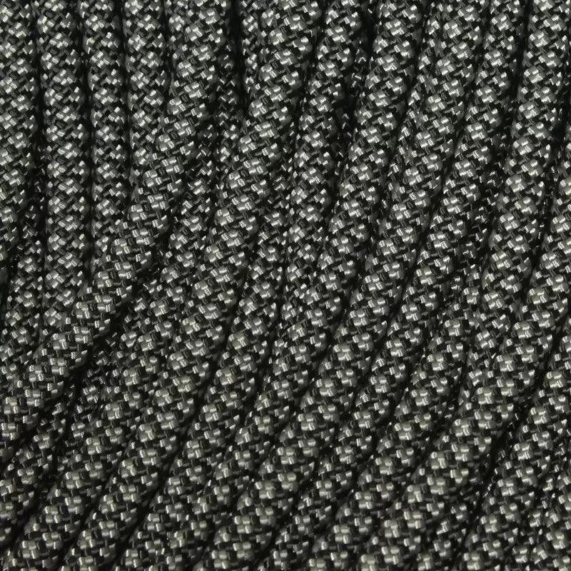 550 Paracord Black with Charcoal Gray Diamonds Made in the USA Nylon/Nylon (100 ft)