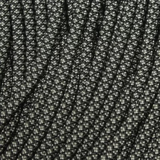 550 Paracord Black with Charcoal Gray Diamonds Made in the USA Nylon/Nylon (100 ft)