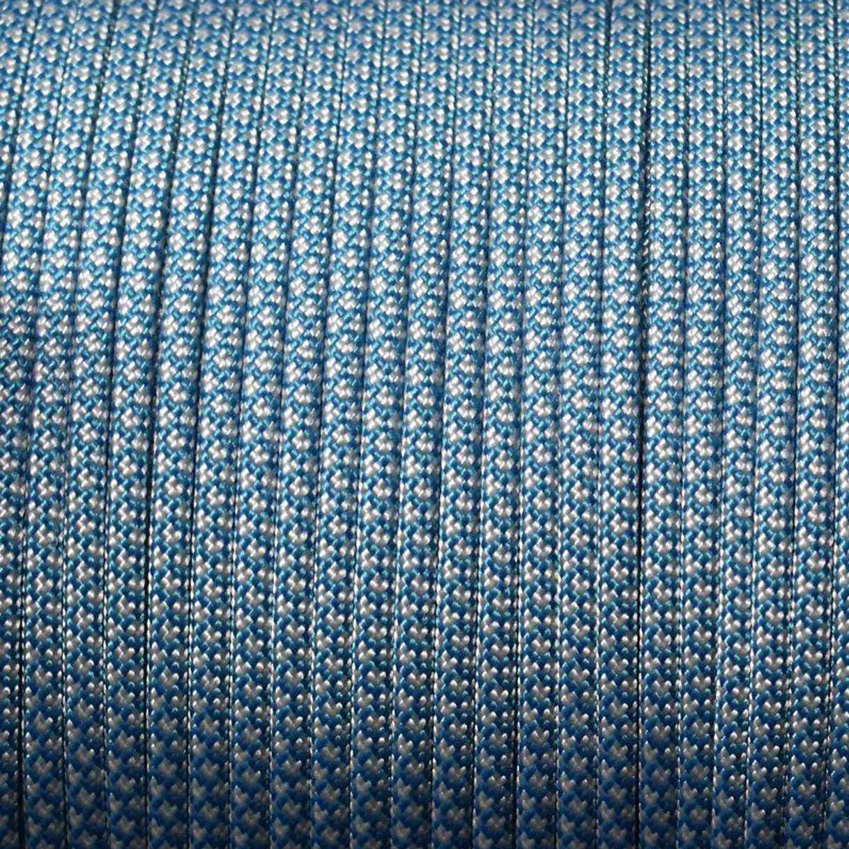 550 Paracord Caribbean with Silver Diamonds Made in the USA Nylon/Nylon (100 ft)