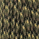 550 paracord, Ground War (El Wood) — tan, tan 380, olive drab, acid dark brown, black, and hunter green