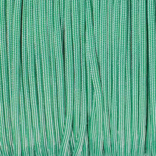 550 Paracord Kelly Green with Silver Stripe Made in the USA Nylon/Nylon (100 ft)