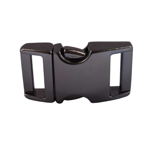 5/8 Inch Mirror Black Side Release Metal Buckle (1 Pack)