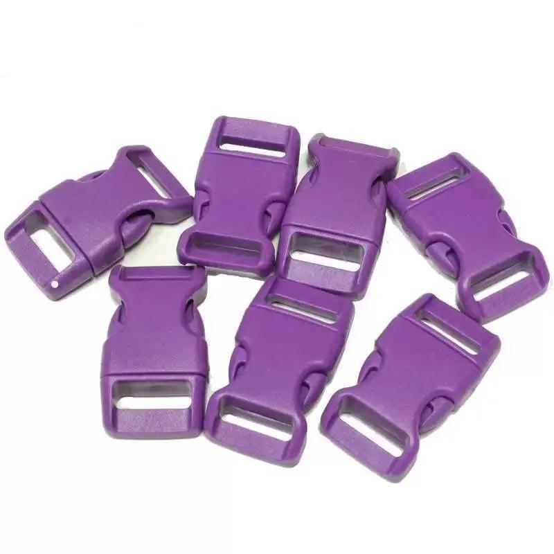 5/8 Inch Purple Curved Side Release Buckle (10 Pack) - Paracord Galaxy