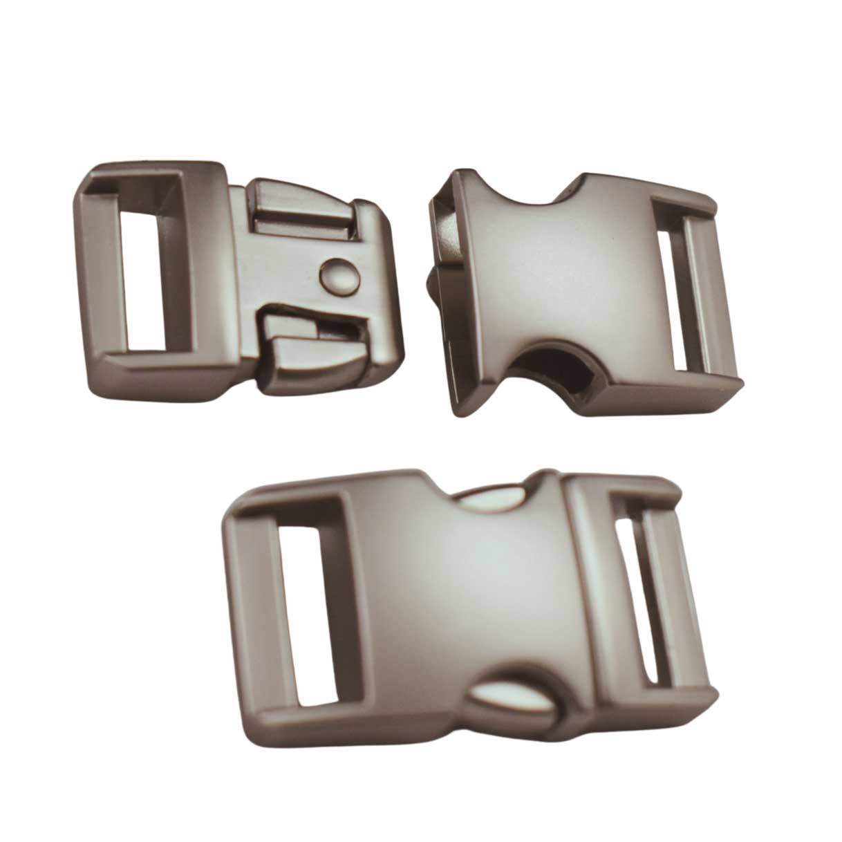5/8" Silver Matte/Flat Finish Metal Side Release Buckle (1 Pack)