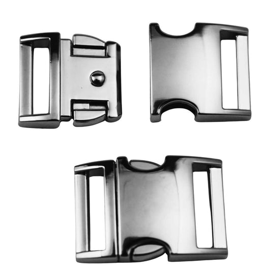 5/8" Silver Shinny Finish Metal Side Release Buckle (1 Pack)