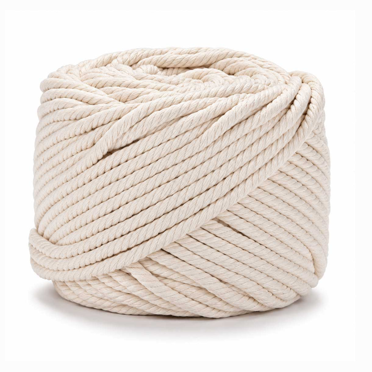 5 mm (3/16") Very Light Tan White Twisted Cotton Macrame Rope 50 m (54.5 yd) 280-