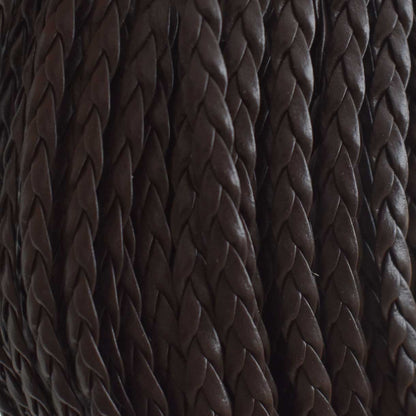 5x1.5 mm Imitation PU 3 Ply Braided Leather Coconut Brown Bundle 100 m (109.3 yd)
