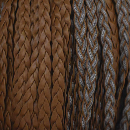 5x1.5 mm Imitation PU 3 Ply Braided Leather Saddle Brown Bundle 100 m (109.3 yd)