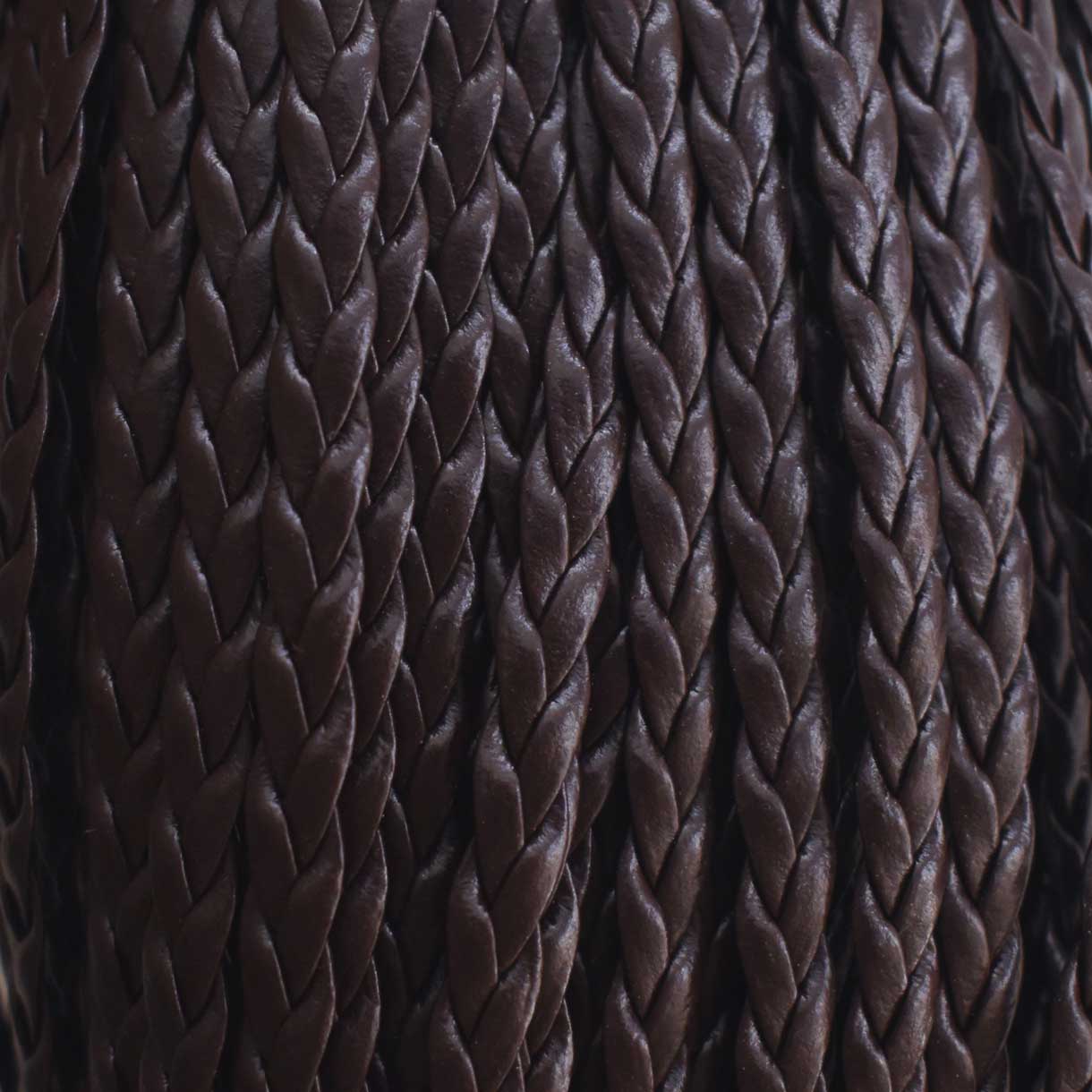 5x2 mm Imitation PU Braided Leather Coconut Brown Bundle 100 m (109.3 yd)