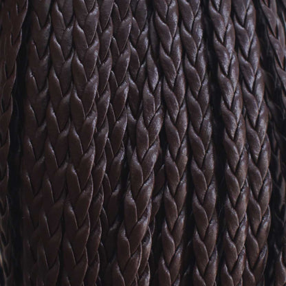 5x2 mm Imitation PU Braided Leather Coconut Brown Bundle 100 m (109.3 yd)