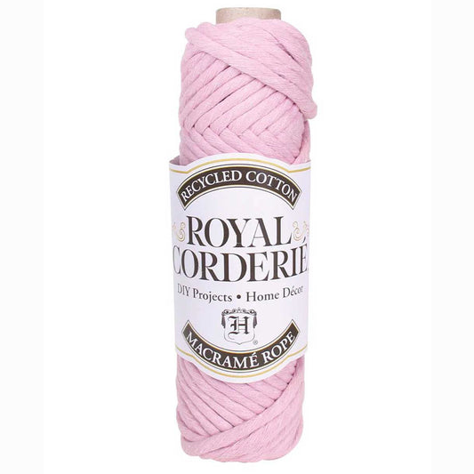 6 mm (15/64") Light Pink Single Twist Recycled Cotton Macrame Rope 20 m (22 yds)