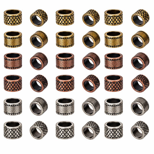 60 Pcs 6 Styles 3 Colors Alloy Spacer Beads (1-Set) 280-