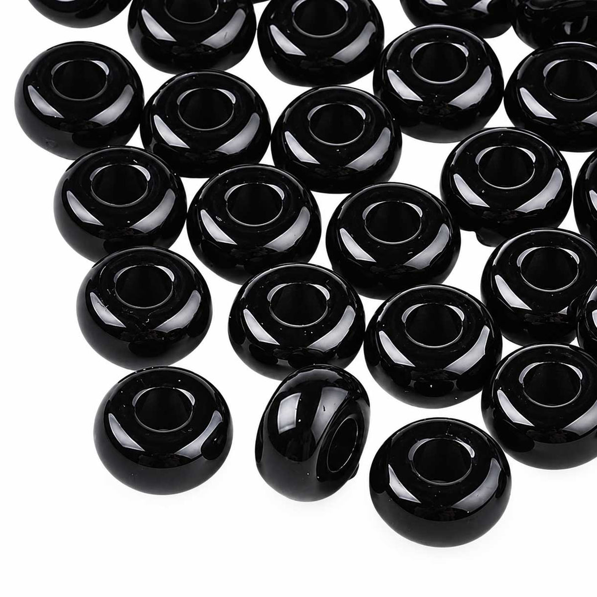 675 Pcs. Opaque Acrylic Black Bead/Charm (1 Set) 280-