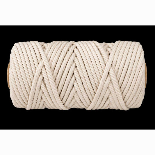 6 mm (1/4") Off White Twisted Cotton Macrame Rope 60 m (65.5 yd) 280-
