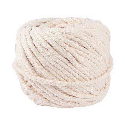6 mm (1/4") Off White Twisted Cotton Macrame Rope 60 m (65.5 yd) 280-