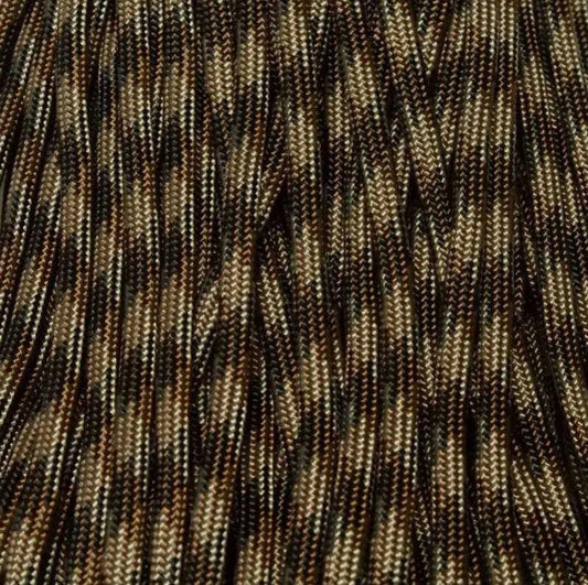 750 Paracord Camo Brown Made in the USA (100 FT.)  163- nylon/nylon paracord
