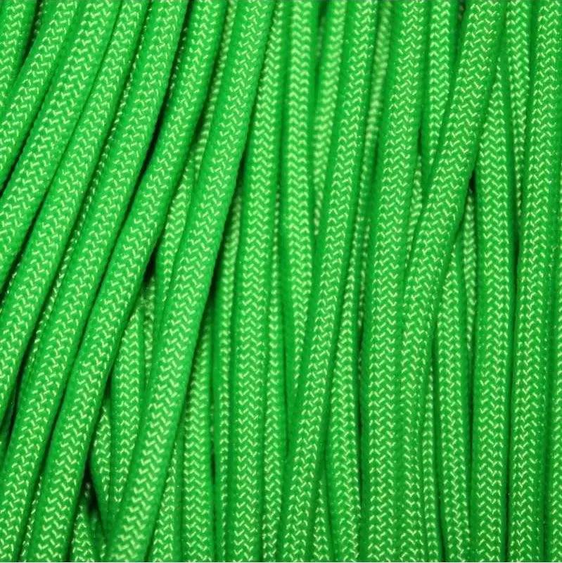 750 Paracord Neon Green Made in the USA (100 FT.)  163- nylon/nylon paracord