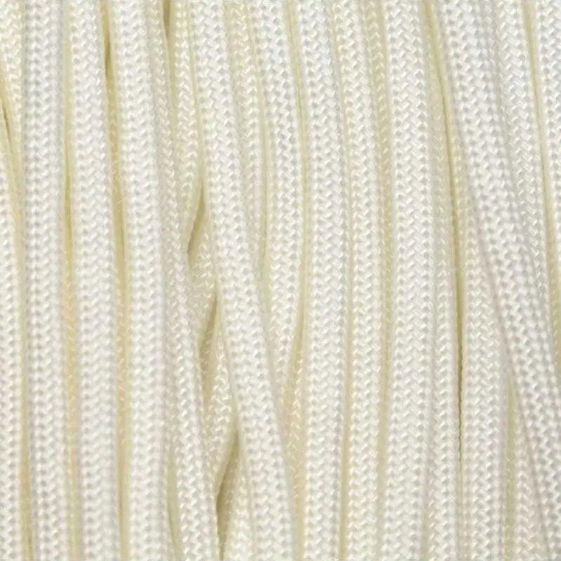 750 Paracord White Made in the USA (100 FT.)  163- nylon/nylon paracord