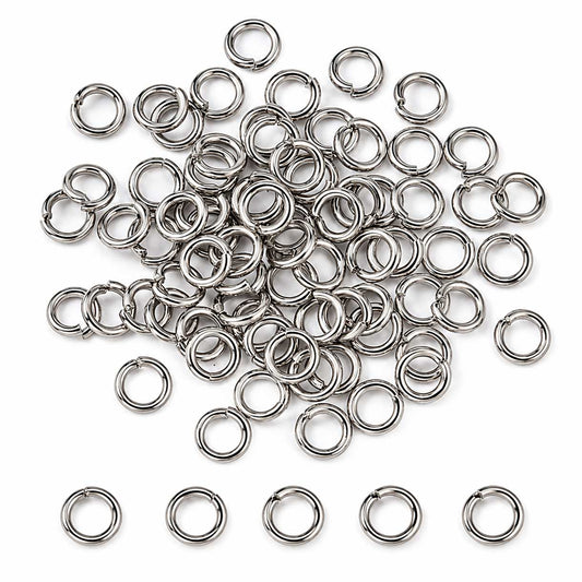 7 mm 304 Stainless Steel Open Jump Rings 280-