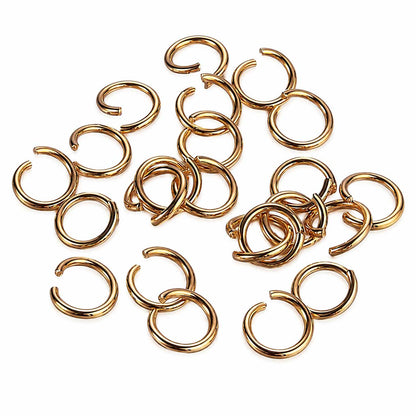 7 mm Golden 304 Stainless Steel Open Jump Rings (25 Pack) 280-