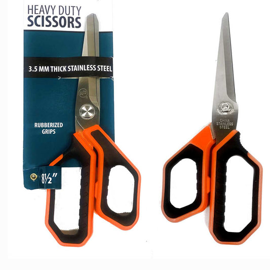 8 1/2" Heavy Duty SS Scissors w/Rubber Grip