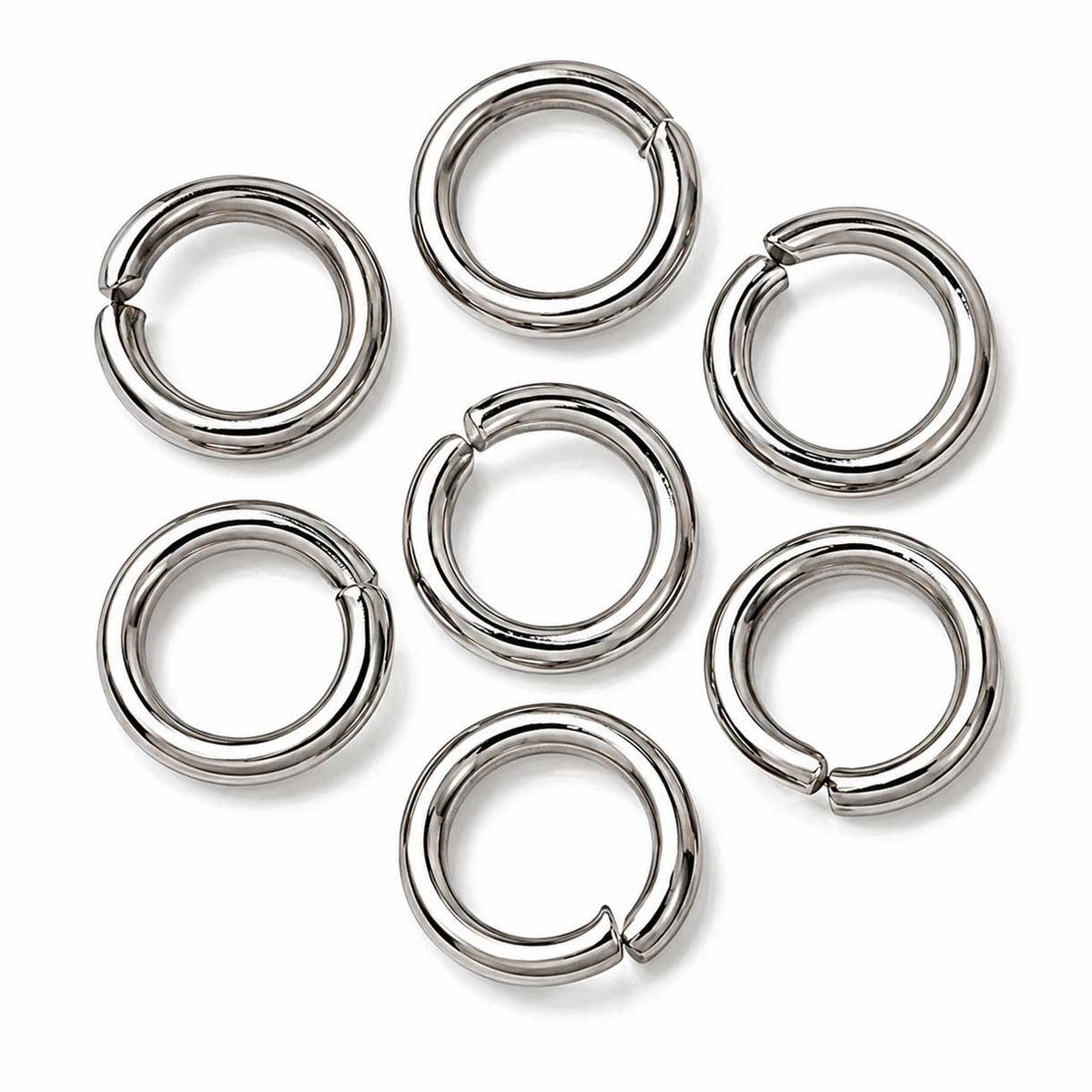 8 mm 304 Stainless Steel Open Jump Rings (25 Pack) 280-