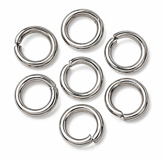 8 mm 304 Stainless Steel Open Jump Rings (25 Pack) 280-