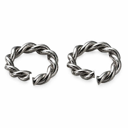 8 mm 304 Stainless Steel Open Twisted Jump Rings (25 Pack) 280-