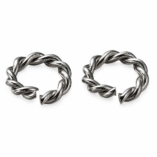 8 mm 304 Stainless Steel Open Twisted Jump Rings (25 Pack) 280-