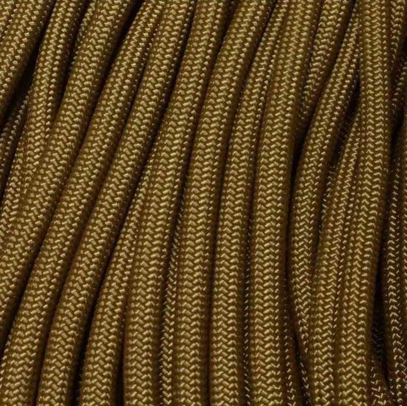 8 mm (5/16") Nylon Paramax Rope Coyote Brown Made in the USA Nylon/Nylon (1,000 ft Spool) El Wood Braiding Co