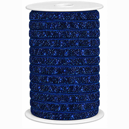 9.75 mm Blue Glitter Sparkle Ribbon 50 yd (45.5 m) 280-